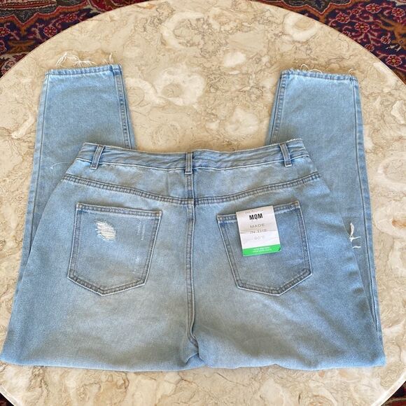 NWT SWS Denim Ultra High Rise Mom Distressed Jeans - Picture 5 of 10